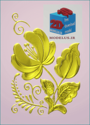 مدل گل چندپر سه بعدی زیبا