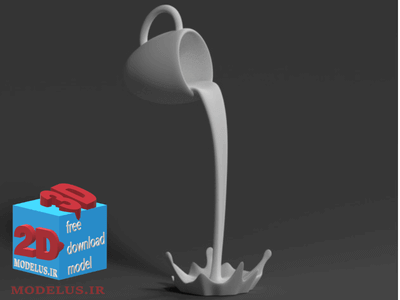 مدل ماکت فنجان سه بعدی