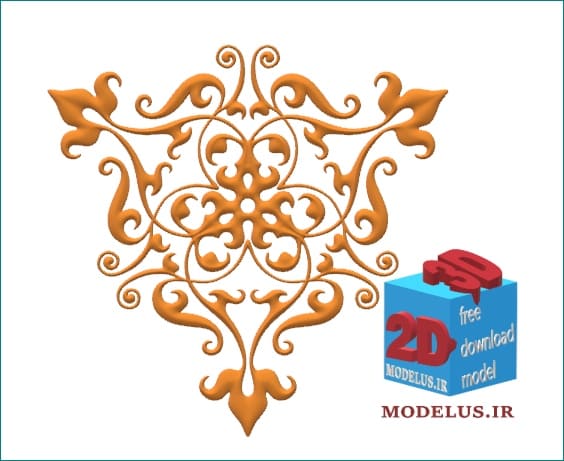 مدل گل مثلثی تزئینی سه بعدی