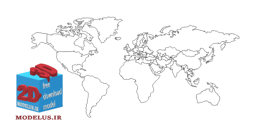 وکتور نقشه ی جهان 