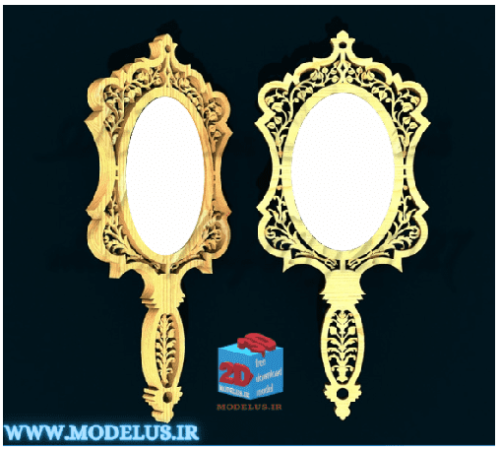 دانلود وکتور آینه تزئینی آرایش جیبی 1002