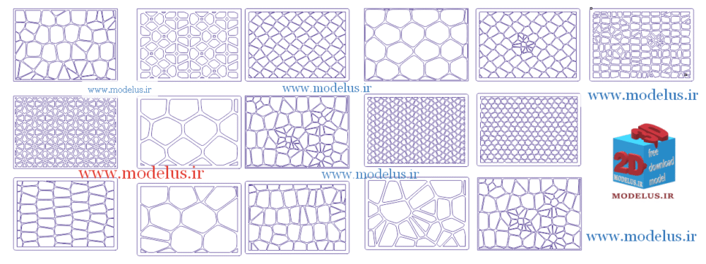 مجموعه طرح برش سنگ فرش سی ان سی