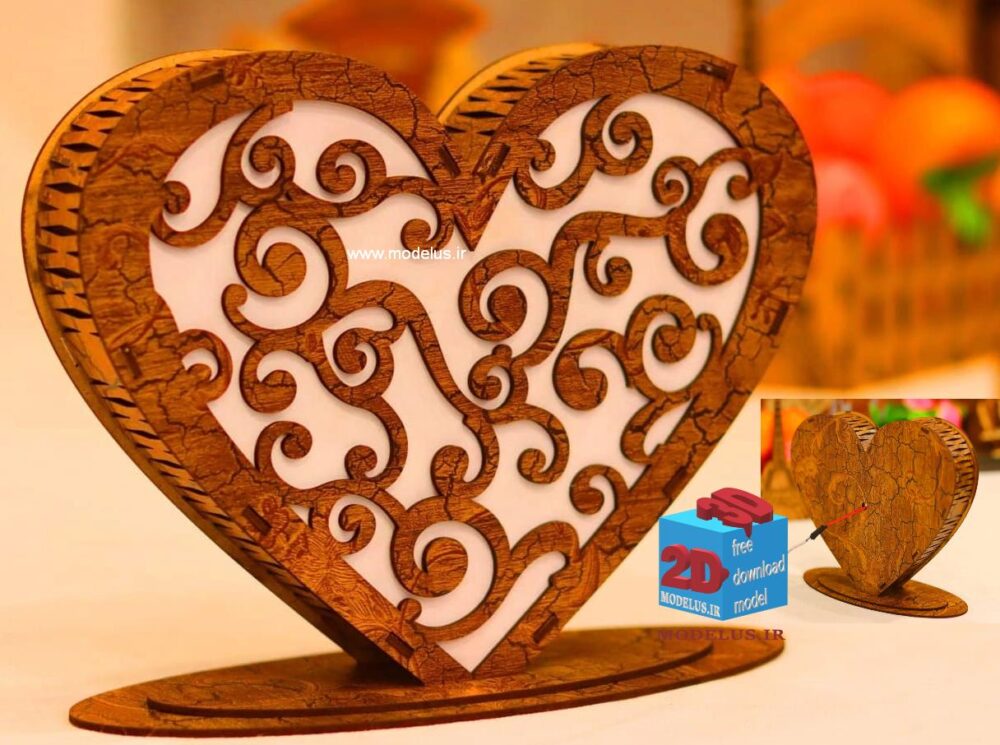 وکتور آماده برش چراغ خواب قلبی 2000