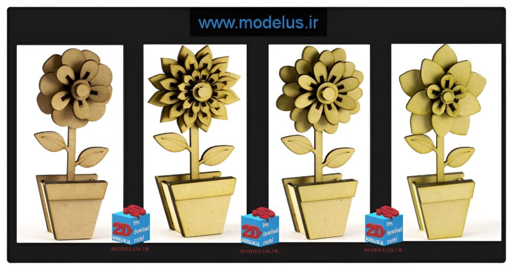 مجموعه چهار عددی ماکت گل زیبا 2002