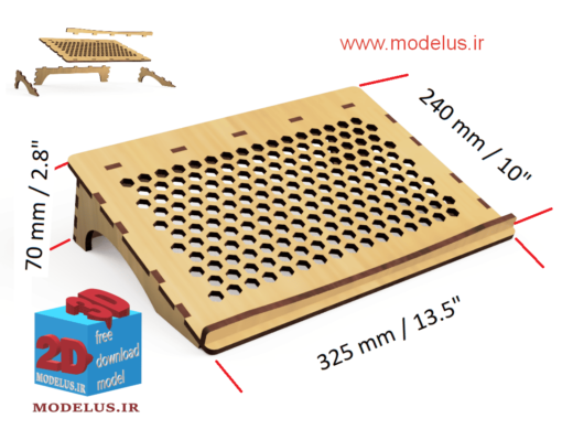 فایل لیزربرش استند لپ تاپ 2019