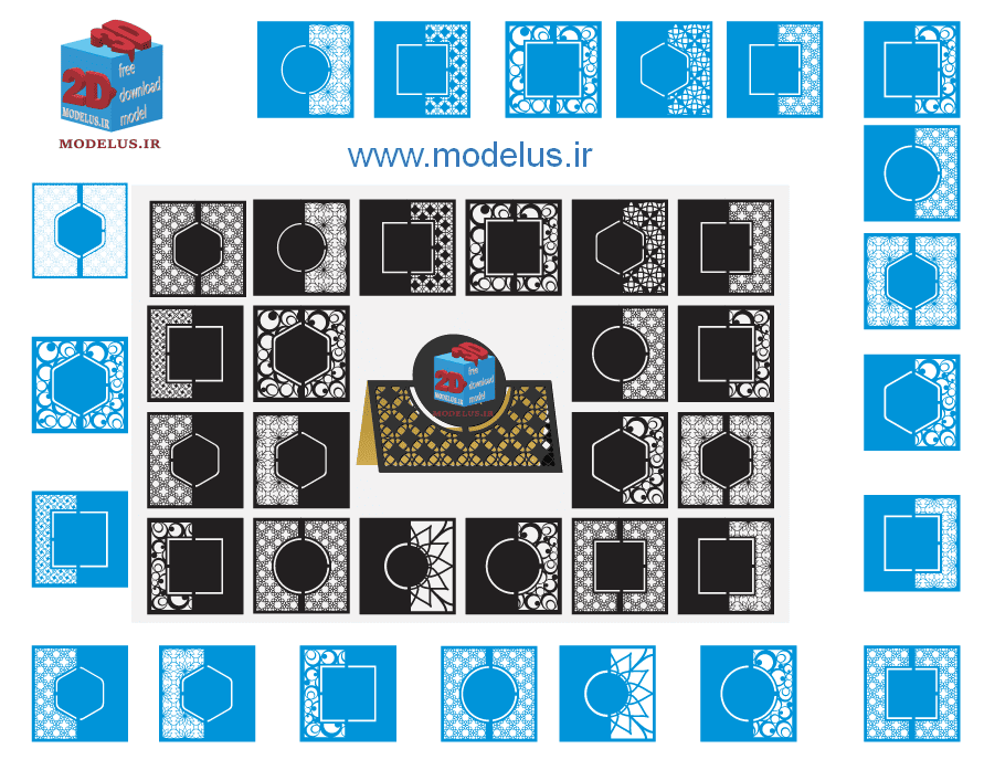 دانلود مجموعه طرح برش کارت استندی و هدیه 2006